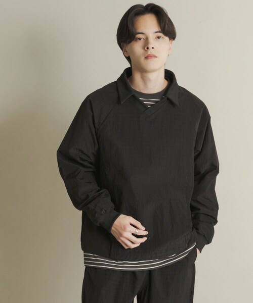 SENSE OF PLACE by URBAN RESEARCH（センスオブプレイスバイアーバンリサーチ）の「リップストップナイロンプルオーバー（その他トップス・メンズ・BLACK/GRAY/BROWN・M/L）」の5枚目の写真