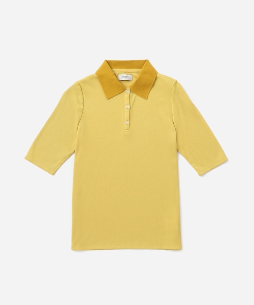 Saturdays NYC(サタデーズ ニューヨークシティ )の「Devin Rib Poloshirt(ポロシャツ・レディース・ブラック/オフホワイト/イエロー・L/M/S)」の18枚目の写真