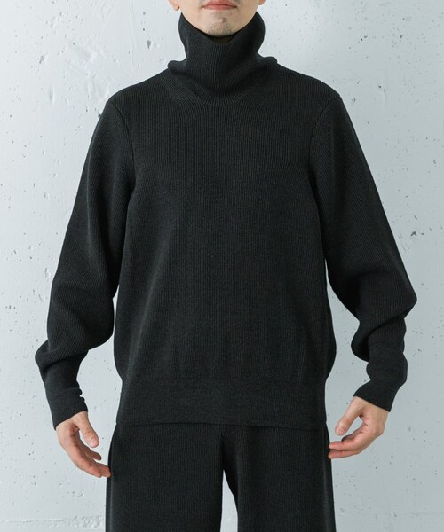 URBAN RESEARCH(アーバンリサーチ)の「PURLAM PU301-MPO03(ニット/セーター・メンズ・CHARCOAL/BLACK/DARK NAVY・2/3)」の9枚目の写真