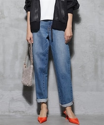 GEVS. | 大きいサイズ綿100％テーパードデニムパンツGEVS.(デニムパンツ)