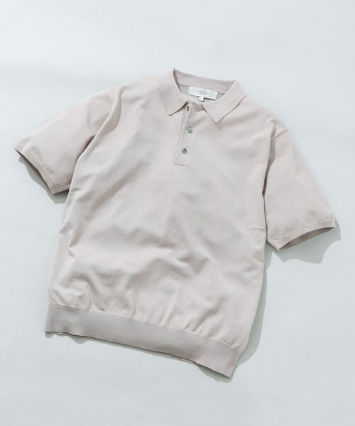 URBAN RESEARCH ROSSO（アーバンリサーチロッソ）の「『WEB限定』シルク混サマーニットポロシャツ（ポロシャツ・メンズ・GREIGE/BLUE GRAY/BROWN・M/L）」の14枚目の写真