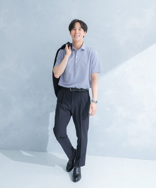 URBAN RESEARCH DOORS（アーバンリサーチドアーズ）の「LIFE STYLE TAILOR　トリコットセミワイド半袖プルオーバー刺し子（シャツ/ブラウス・メンズ・GRAY NAVY/BLUE・M/L/XL）」の17枚目の写真