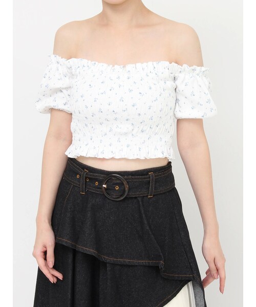 RESEXXY（リゼクシー）の「シャーリングカットトップス（Tシャツ/カットソー・レディース・ブラック/レッド/ミックス・F）」の8枚目の写真