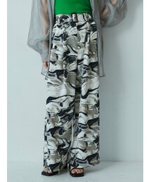 MURUA | インクプリントタックワイドパンツ【WEB限定】(スラックス)