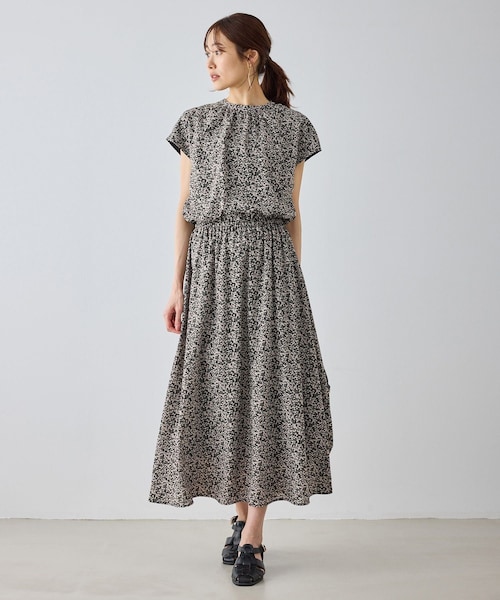 ROPE' PICNIC(ロペピクニック)の「【WEB限定サイズ】小花柄&線画アソートワンピース(ワンピース・レディース・ブラック/キナリ・L/M/MT)」の9枚目の写真