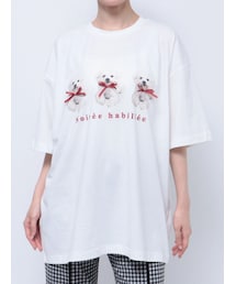 merry jenny | ribbon puppies Tee(Tシャツ/カットソー)