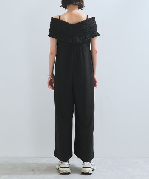 VIS（ビス）の「シャーリングオフショルダーオールインワン（つなぎ/オールインワン・レディース・ブラック/ブルー系・F）」の17枚目の写真