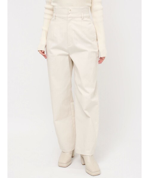 LAGUNAMOON（ラグナムーン）の「ツイルバレルパンツ（その他パンツ・レディース・アイボリー/チャコールグレー・S/M）」の3枚目の写真