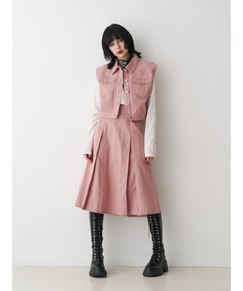 jouetie（ジュエティ）の「マルチWAYベストセットアップ（セットアップ・レディース・ブラック/ピンク/ブルー/イエロー/パープル・M）」の12枚目の写真