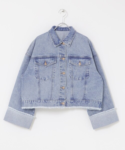 SENSE OF PLACE by URBAN RESEARCH（センスオブプレイスバイアーバンリサーチ）の「ロールアップデニムジャケット（デニムジャケット・レディース・ONE WASH/L.INDIGO・One）」の9枚目の写真