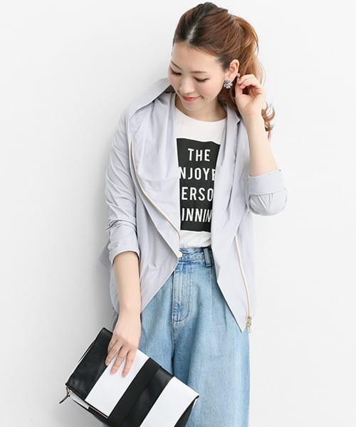 URBAN RESEARCH ROSSO（アーバンリサーチロッソ）の「フードブルゾン（ブルゾン・レディース・LIME/GRAY/NAVY・FREE）」の5枚目の写真