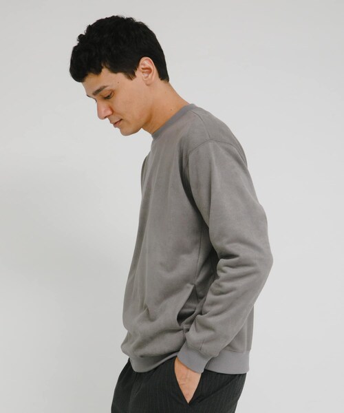 URBAN RESEARCH Sonny Label（アーバンリサーチサニーレーベル）の「クリーミータッチクルーネックプルオーバー（スウェット・メンズ・グレージュ/チャコール/ブルー・M/L/XL）」の7枚目の写真