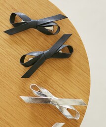 VIS | 【2個SET】メタリックリボンへアピン(ヘアピン)