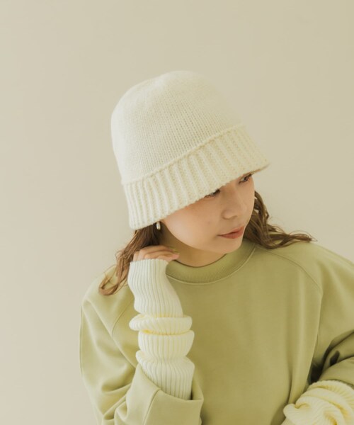 SMELLY（スメリー）の「ニットデザインハット（ハット・レディース・BLK/IVO・-）」の11枚目の写真