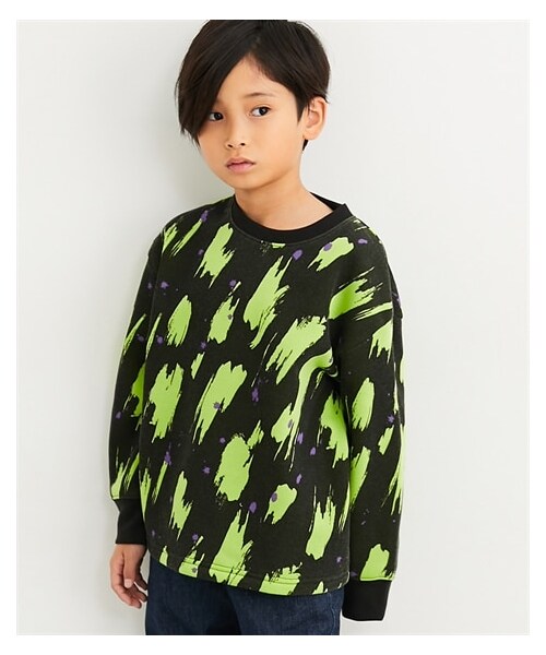 nissen（ニッセン）の「裏起毛ビッグシルエット総柄プリントトレーナー