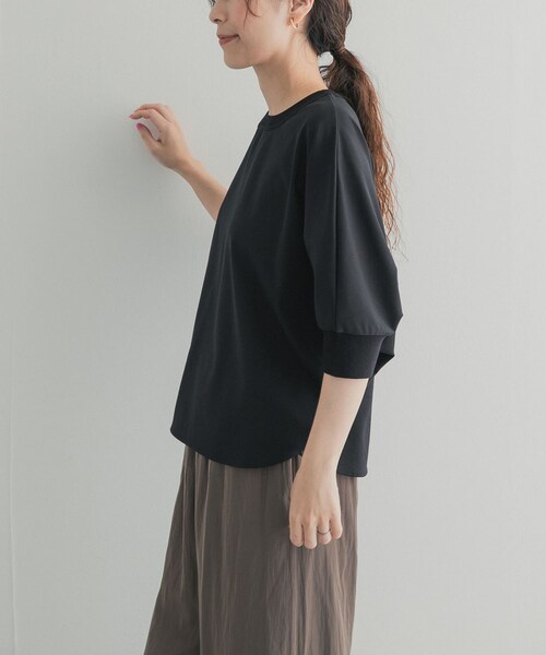 URBAN RESEARCH DOORS（アーバンリサーチドアーズ）の「ニットドッキングドルマン プルオーバー（Tシャツ/カットソー・レディース・OFF WHITE/L.KHAKI/NAVY/BLACK/RED BEANS・Free）」の19枚目の写真