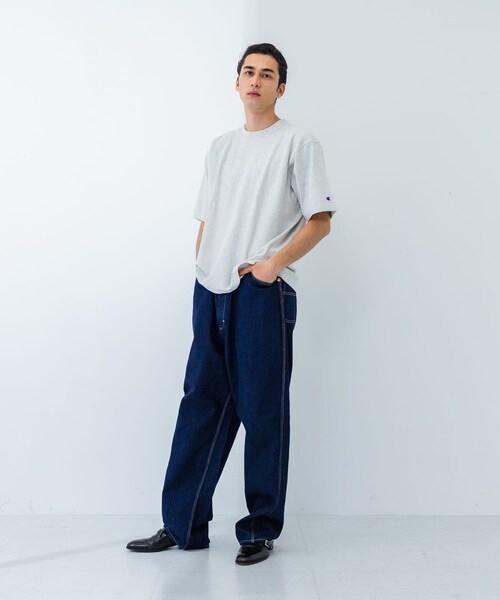 URBAN RESEARCH（アーバンリサーチ）の「『別注』Champion×UR　USA Fit Short-Sleeve T-shirts（Tシャツ/カットソー・メンズ・OATMEAL/WHITE/BLACK/NAVY/BLUE/RED・M/L/XL）」の22枚目の写真