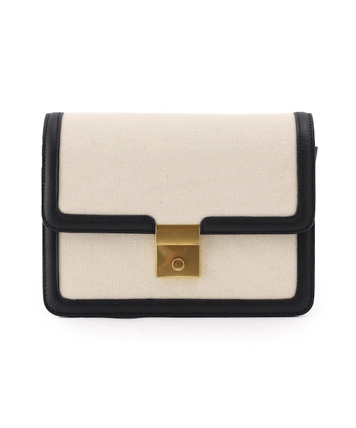 ADAM ET ROPE'（アダムエロペ）の「【サステナブル】オーガニックコットンフラップショルダーバッグ（ショルダーバッグ・レディース・ブラック/ブラウン・F）」の6枚目の写真