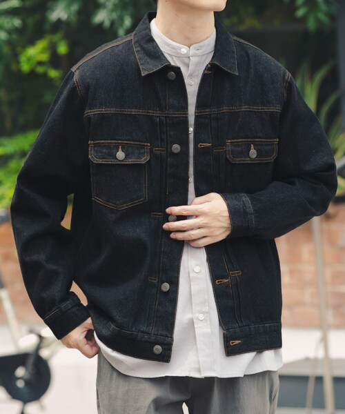 ITEMS URBANRESEARCH（アイテムズ アーバンリサーチ）の「『セットアップ対応』SOFT FEEL DENIM 2NDジャケット（デニムジャケット・メンズ・BLACK/GRAY/INDIGO BLU・M/L）」の7枚目の写真
