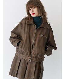 jouetie | シングルZIPライダースブルゾン【セットアップ対応】(ブルゾン)