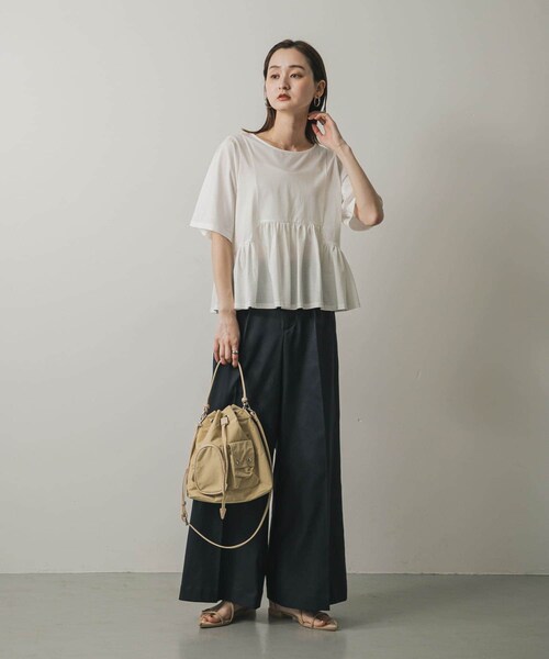 SENSE OF PLACE by URBAN RESEARCH（センスオブプレイスバイアーバンリサーチ）の「撥水2WAYマルチポケットナイロンバッグ（ハンドバッグ・レディース・BLACK/BEIGE/KHAKI・one）」の20枚目の写真