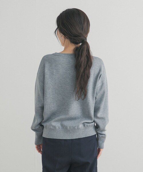 URBAN RESEARCH DOORS（アーバンリサーチドアーズ）の「Wフェイスボートネックニット（ニット/セーター・レディース・YELLOW/ASH MINT/BROWN/GRAY・Free）」の7枚目の写真