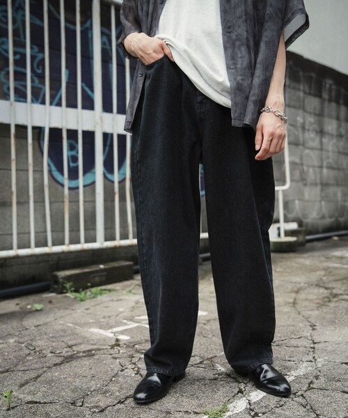 SENSE OF PLACE by URBAN RESEARCH（センスオブプレイスバイアーバンリサーチ）の「ストレートデニムパンツ（デニムパンツ・メンズ・BLACK/L.INDIGO・S/M/L）」の6枚目の写真