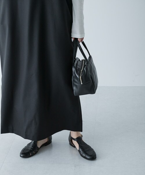 かぐれ（カグレ）の「『2WAY仕様』ウールトロVネックワンピース（ワンピース・レディース・CHARCOAL/BLACK・FREE）」の10枚目の写真