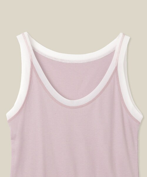 ROPE'（ロペ）の「【WEB・一部店舗限定】【接触冷感/UVカット】チュールコンビテレコタンクトップ（タンクトップ・レディース・ブラック/ホワイト/ピンク・F）」の15枚目の写真
