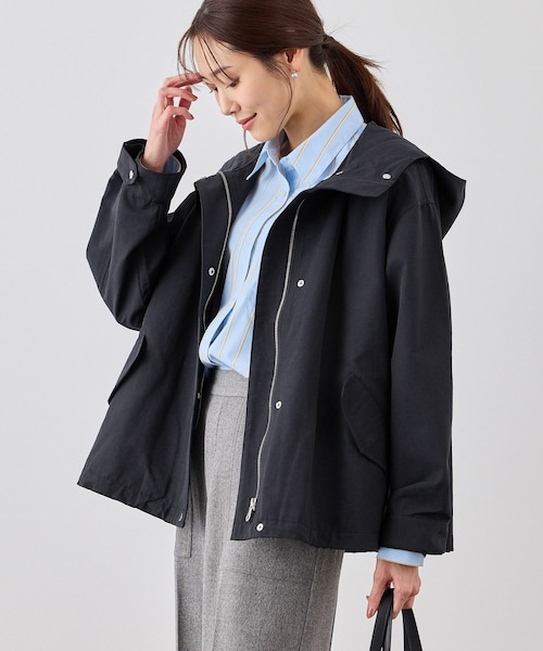 ROPE' PICNIC（ロペピクニック）の「ベーシックマウンテンパーカー スプリングコート/撥水（マウンテンパーカー・レディース・チャコール/キナリ/ダークブラウン/ネイビー・F）」の4枚目の写真