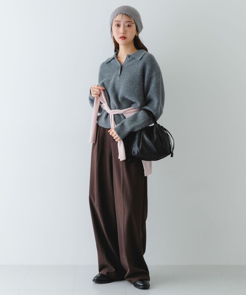 RODE SKO（ロデスコ）の「フェザーヤーンニットワッチ（ニットキャップ/ビーニー・レディース・IVORY/GRAY/BEIGE・one）」の12枚目の写真