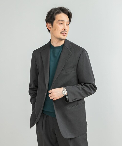 URBAN RESEARCH DOORS（アーバンリサーチドアーズ）の「LIFE STYLE TAILOR　レトロヘリンボンストレッチジャケット（テーラードジャケット・メンズ・BLACK/GRAY・S/M/L/XL）」の5枚目の写真