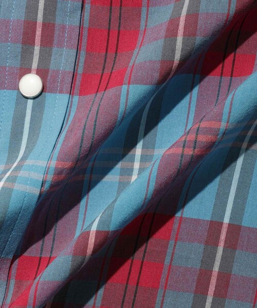 ADAM ET ROPE'(アダムエロペ)の「【AURALEE/オーラリー】HIGH TWIST COTTON SILK CHECK SHIRT(シャツ/ブラウス・メンズ・ブルー系/ピンク・3/4/5)」の18枚目の写真