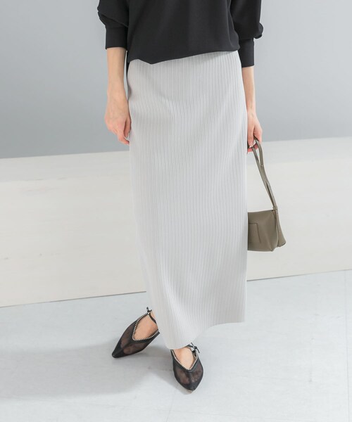 URBAN RESEARCH ROSSO（アーバンリサーチロッソ）の「リブタイトストレートスカート（スカート・レディース・L/GREIGE/BLACK・Free）」の2枚目の写真