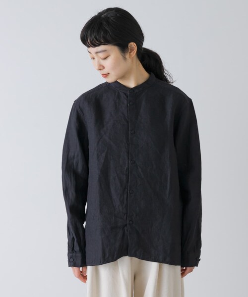 かぐれ（カグレ）の「MITTAN　和紙大麻シャツ（シャツ/ブラウス・レディース・白/墨黒・2）」の19枚目の写真