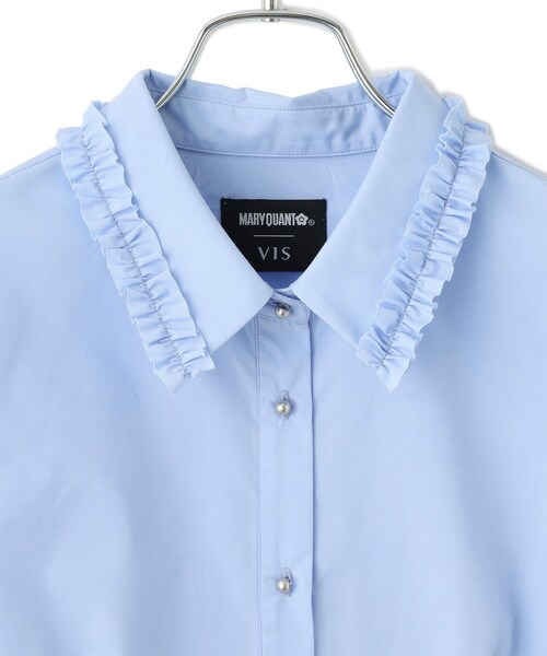 VIS(ビス)の「【MARY QUANT×VIS】フリルカラーペプラムシャツブラウス(シャツ/ブラウス・レディース・ホワイト/サックス/ピンク・F)」の20枚目の写真