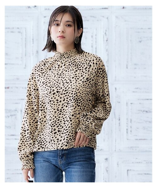 nissen（ニッセン）の「ダルメシアン柄ブラウス（シャツ/ブラウス・レディース・アイボリー/黒・S/M/L/LL）」の4枚目の写真