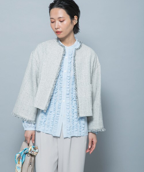 URBAN RESEARCH ROSSO（アーバンリサーチロッソ）の「フロントフリルデザインブラウス（シャツ/ブラウス・レディース・SAX/LEMON/BLACK・Free）」の20枚目の写真