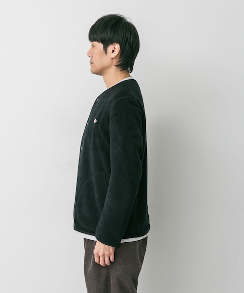 URBAN RESEARCH DOORS（アーバンリサーチドアーズ）の「DANTON　FLEECE COLLARLESS JACKET（ノーカラージャケット・メンズ・BLACK/MARBLE/DK GREY/C GREY/KHAKI/GREEN/DK ORANGE・40/42/44）」の11枚目の写真