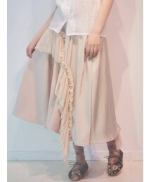 merry jenny | 異素材アシメフリルスカート(スカート)