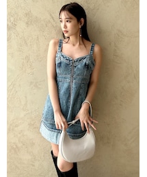 dazzlin | フロントジップデニムキャミトップス(シャツ/ブラウス)