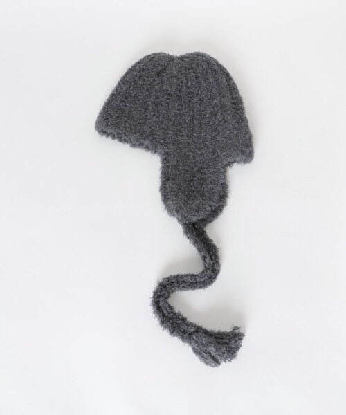 URBAN RESEARCH DOORS(アーバンリサーチドアーズ)の「KIJIMA TAKAYUKI POODLE FUR EAR BEANIE(ニットキャップ/ビーニー・レディース・D.GRAY・one)」の4枚目の写真