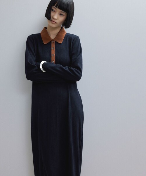 ADAM ET ROPE'(アダムエロペ)の「【WEB限定】ポロシャツワンピース(ワンピース・レディース・ブラック系/チャコール/ダークブラウン系/ネイビー系/ダークブラウン・M/S)」の20枚目の写真