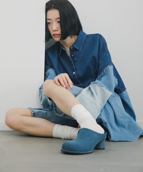 KBF（ケイビーエフ）の「プランプトゥサボミュール（サンダル・レディース・BLACK/DENIM・36/37/38）」の20枚目の写真