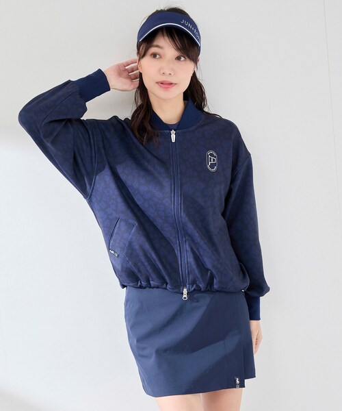 ROPE'(ロペ)の「【UVカット】【接触冷感】アニマル柄ドロストライトブルゾン(ブルゾン・レディース・グレー/ネイビー/ピンク・L/M/S)」の9枚目の写真