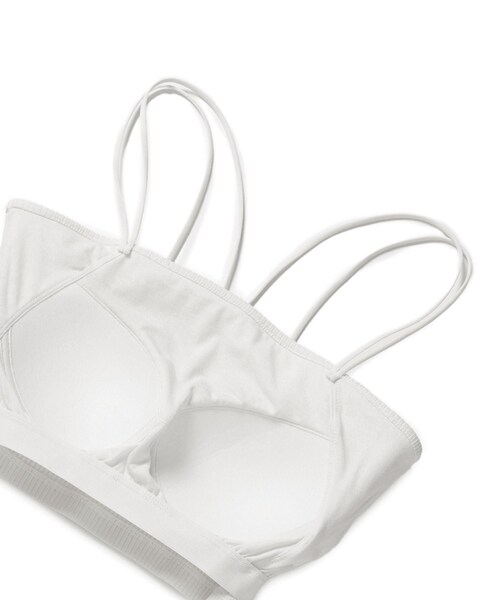 VIS（ビス）の「【選べる着丈】カップ付きWストラップキャミソール【洗える】（キャミソール・レディース・ブラック/オフホワイト・F/FS）」の20枚目の写真