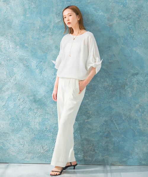 URBAN RESEARCH ROSSO（アーバンリサーチロッソ）の「リボンスリーブプルオーバー（シャツ/ブラウス・レディース・L/MINT/SHELL WT/PINK/D/NAVY・FREE）」の10枚目の写真