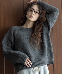 URBAN RESEARCH Sonny Label | 『WEB限定』アイレット切替ニットプルオーバー(ニット/セーター)