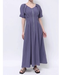 LAGUNAMOON | フロントZIPウエストタックワンピース(ワンピース)