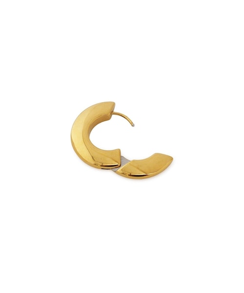 ADAM ET ROPE'(アダムエロペ)の「フラットフープピアス(ピアス(両耳用)・レディース・ゴールド/シルバー・F)」の7枚目の写真